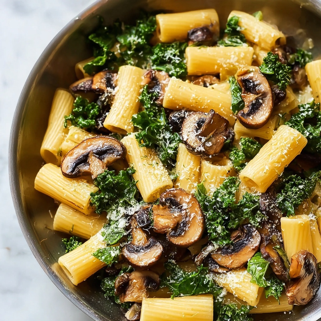Creamy Spinach and Mushroom Pasta Recipe - Recipe Image