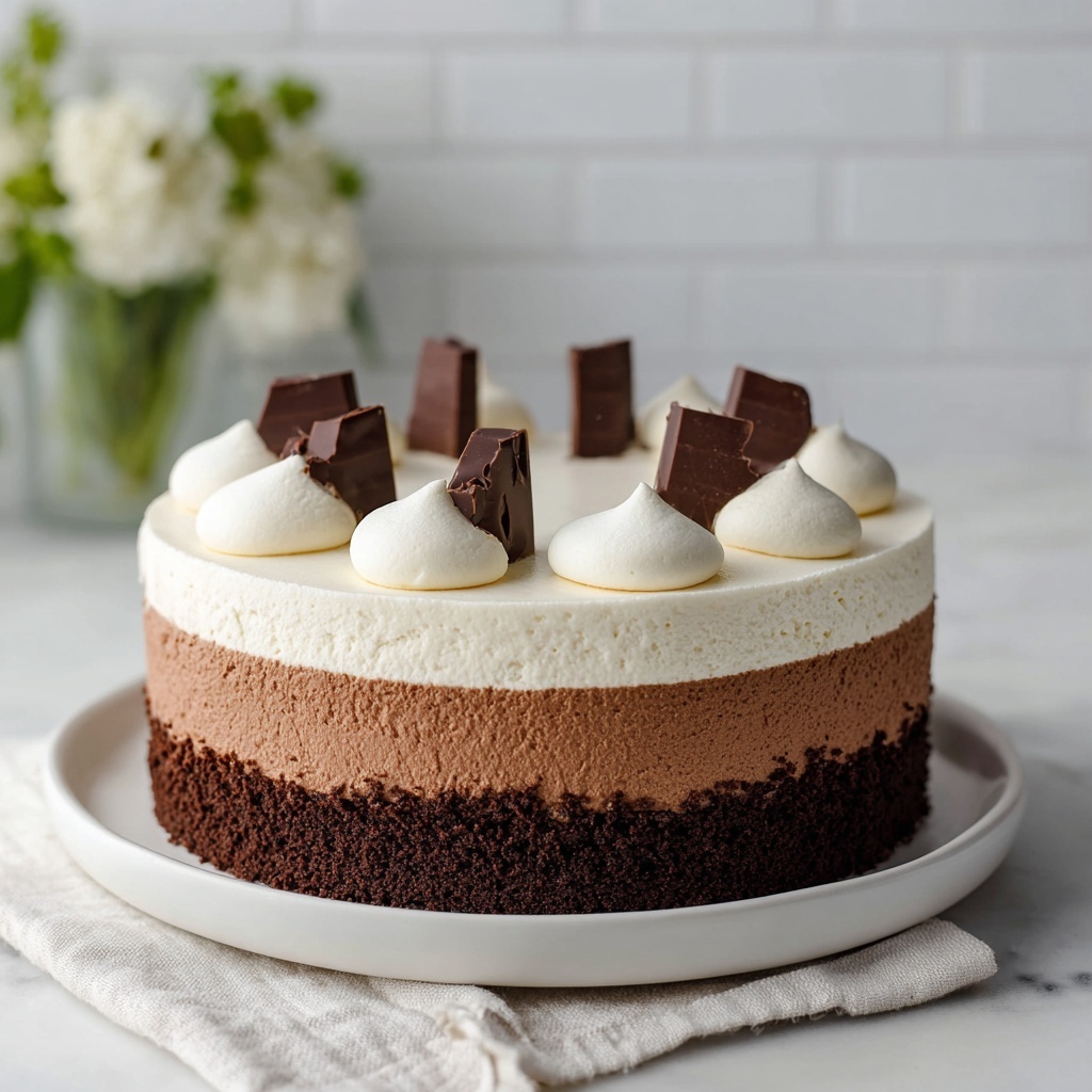 Triple Chocolate Mousse Cake Recipe - Recipe Image