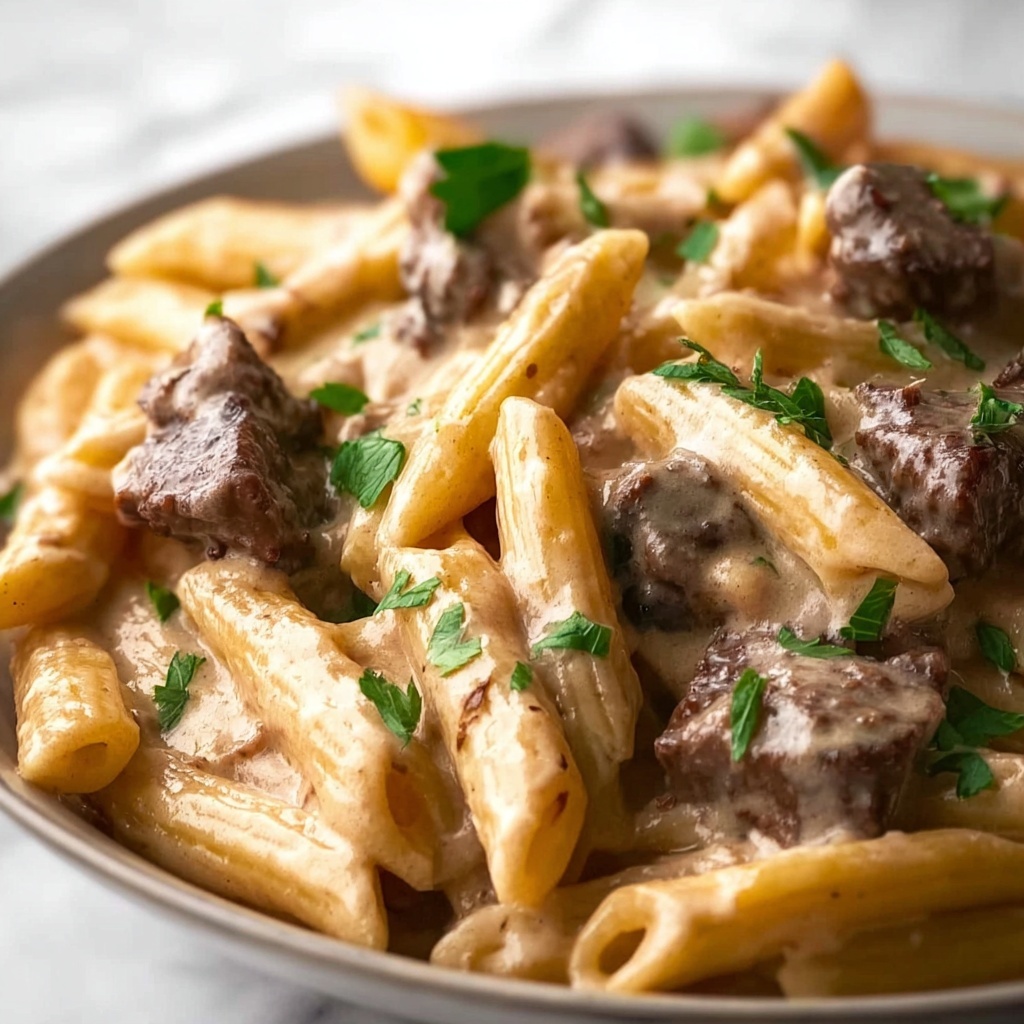 Creamy Slow Cooker Beef Pasta Recipe - Recipe Image