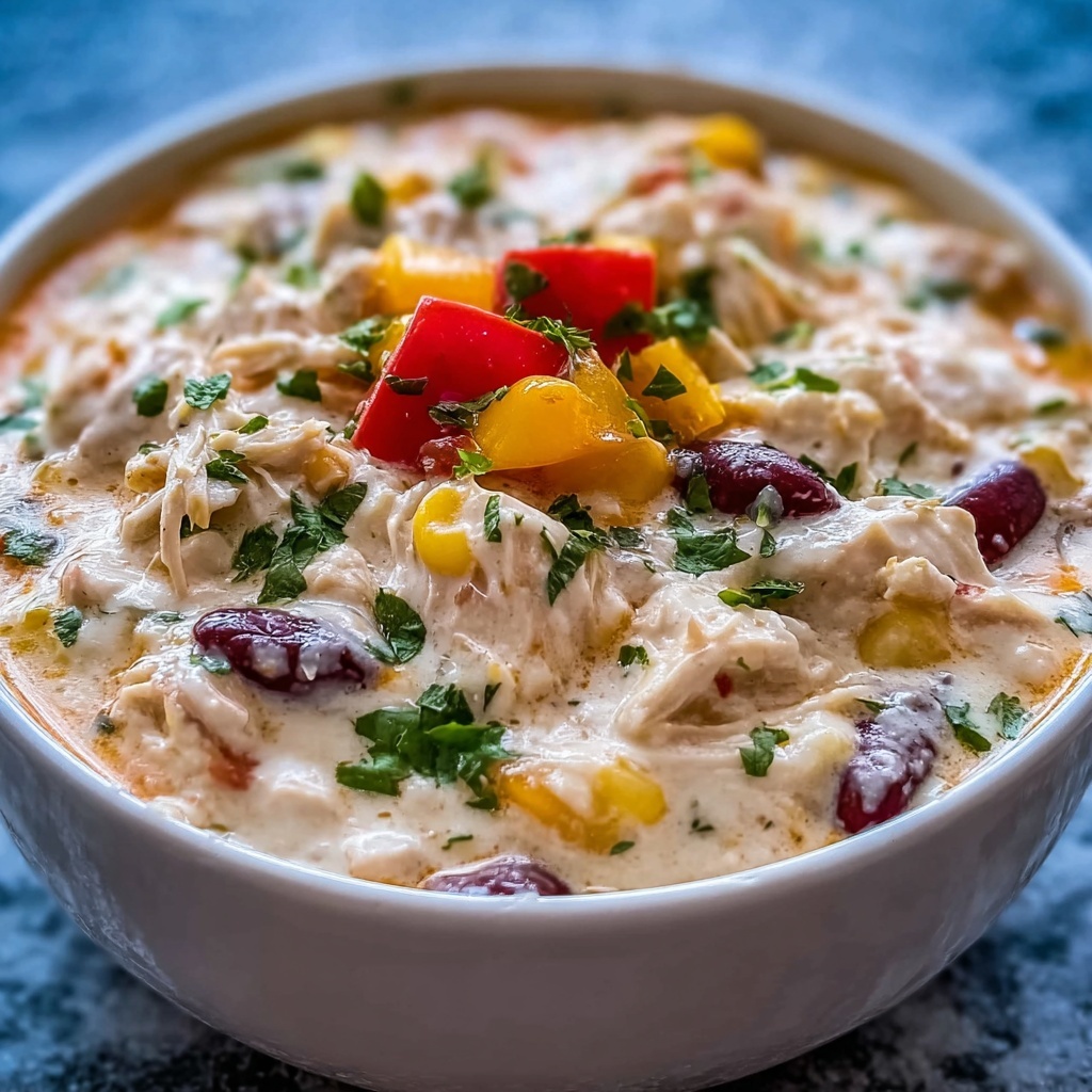 Slow Cooker Creamy Chicken Chili Recipe - Recipe Image