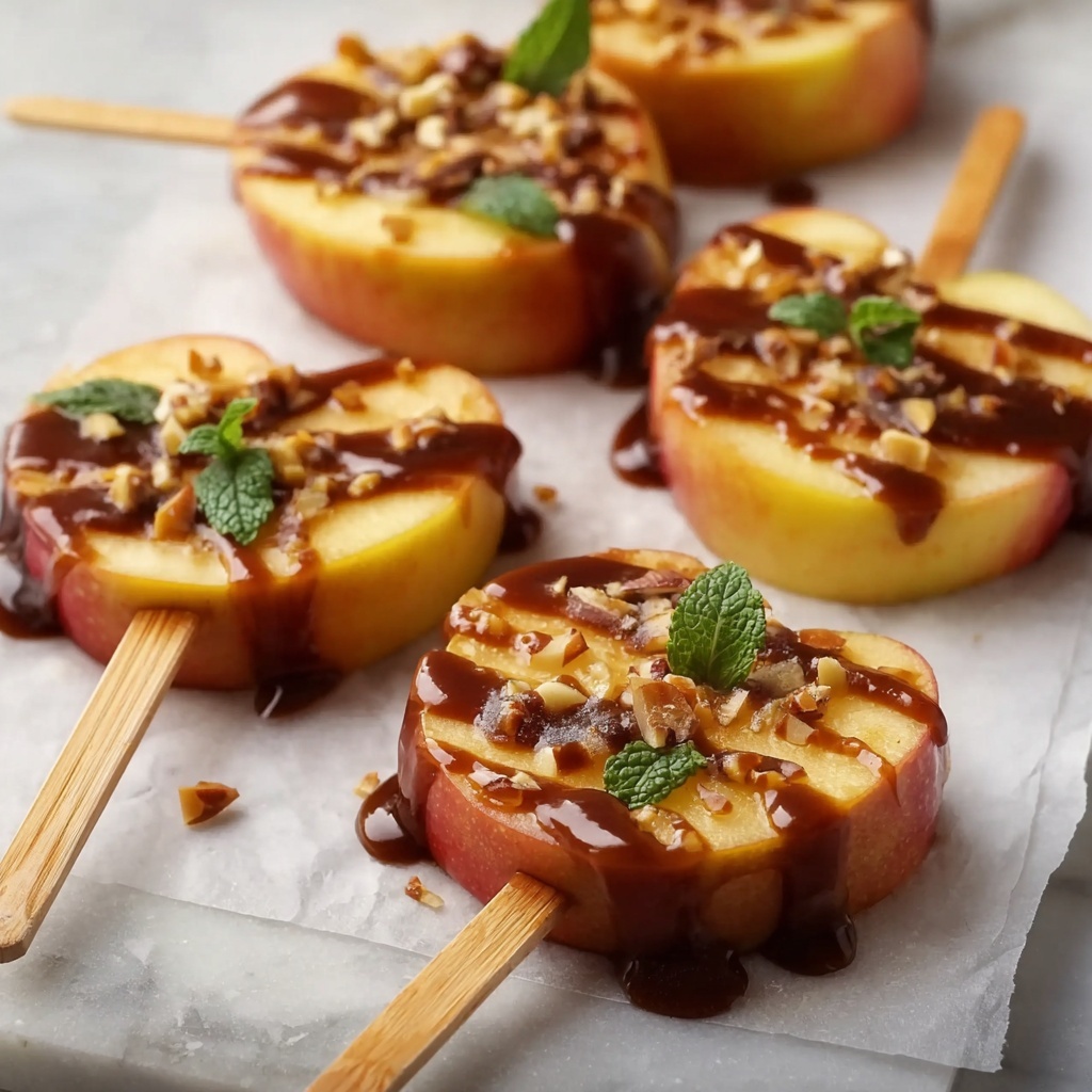 Sliced Caramel Apple Pops Recipe - Recipe Image