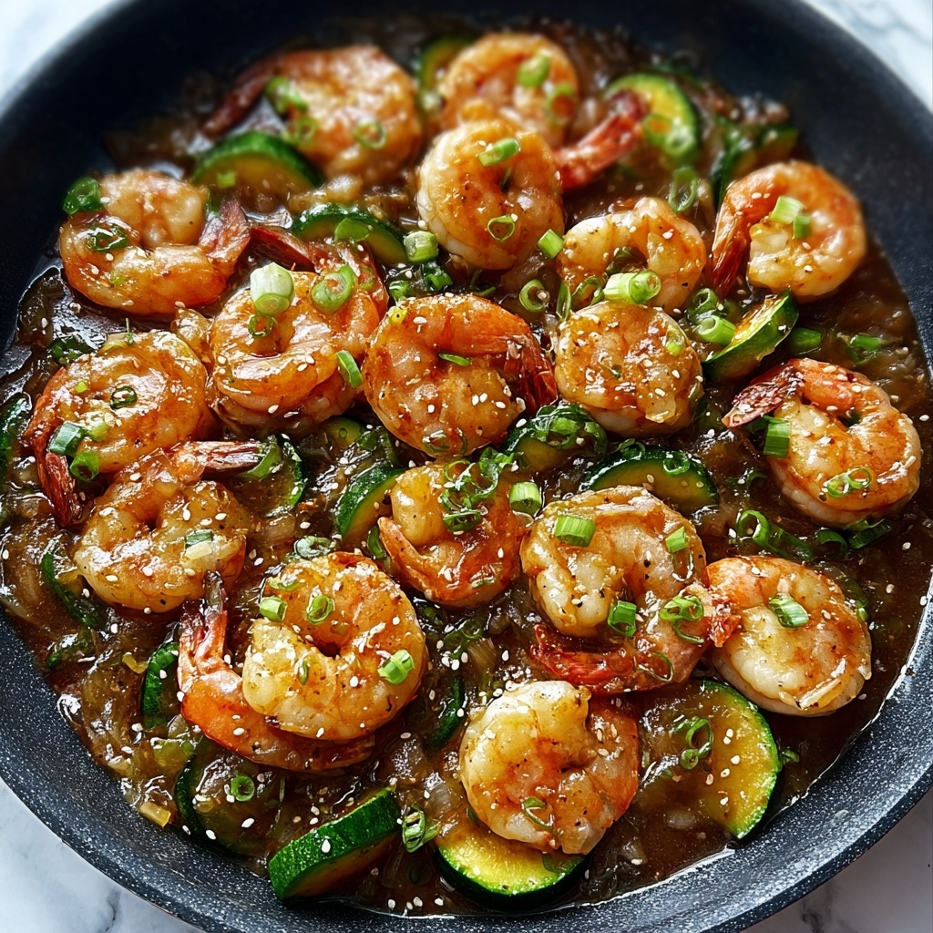 Shrimp and Zucchini Stir Fry with Homemade Teriyaki Recipe - Recipe Image