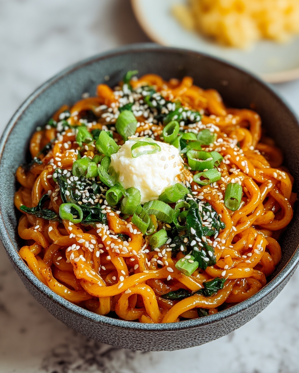 Easy Kimchi Noodles Recipe - Recipe Image