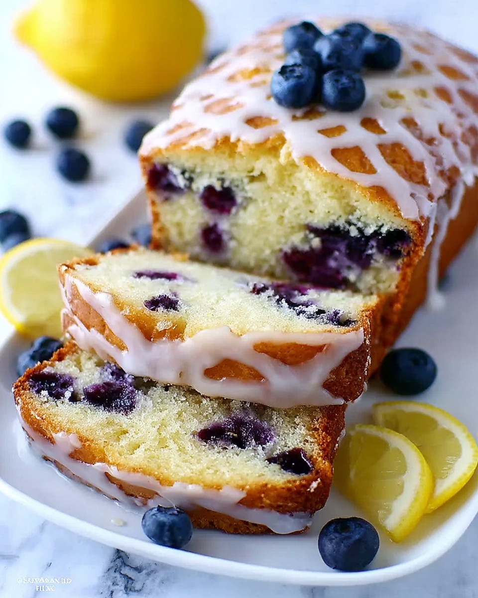 Lemon Blueberry Bread with Lemon Glaze Recipe - Recipe Image