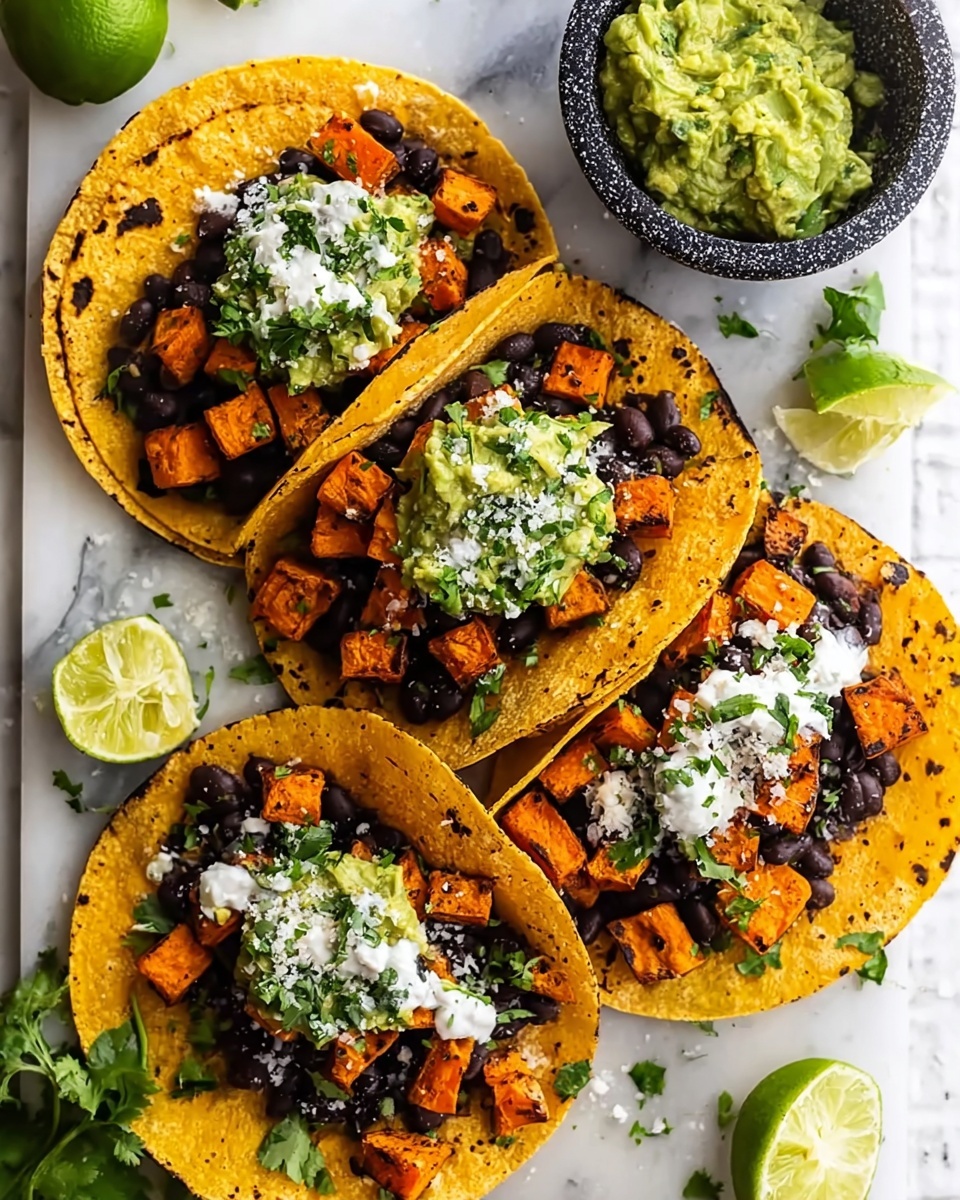 Crispy Chipotle Sweet Potato Tacos with Lime Crema Recipe - Recipe Image