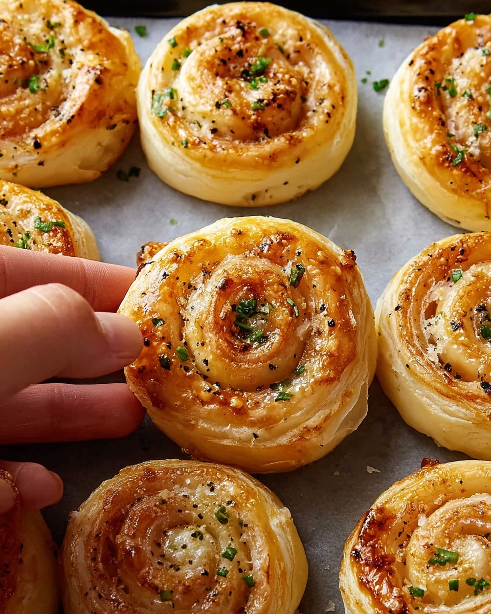 Ham and Cheese Puff Pastry Pinwheels Recipe - Recipe Image