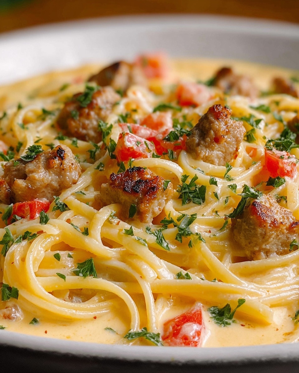 Creamy Italian Ground Beef Spaghetti Recipe - Recipe Image