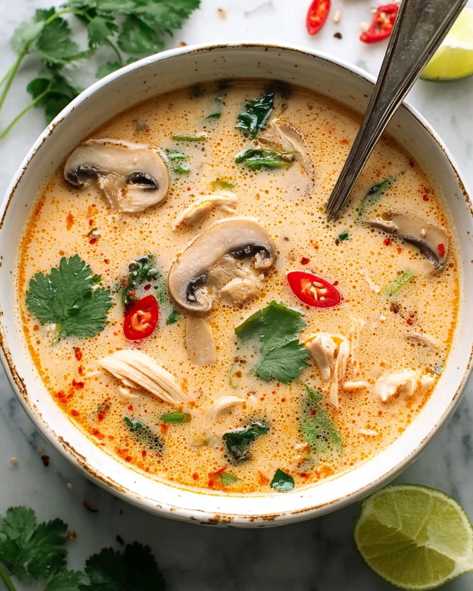 Slow Cooker Tom Kha Soup (Thai Coconut Chicken Soup) Recipe - Recipe Image