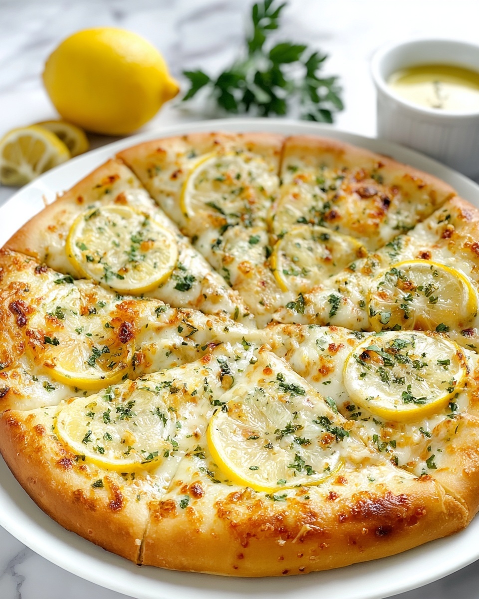 Lemon Pizza with Feta and Fresh Herbs Recipe - Recipe Image