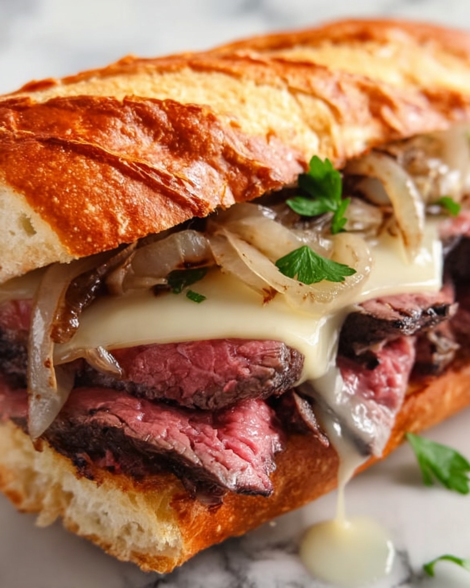 Grilled Ribeye Steak Sandwich with Caramelized Onions, Mushrooms, and Roasted Red Pepper Aioli Recipe - Recipe Image