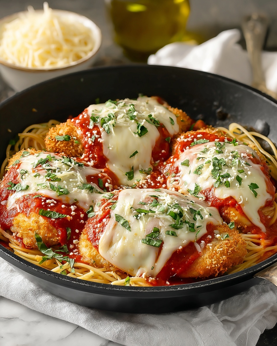 Crispy Chicken Parmesan with Marinara and Mozzarella Recipe - Recipe Image