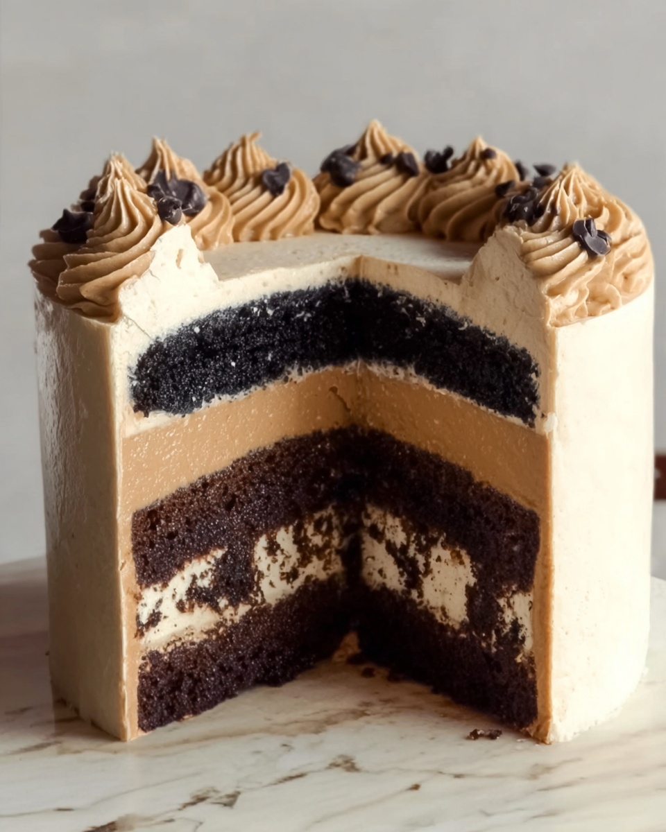 Chocolate Pumpkin Cheesecake Cake Recipe - Recipe Image
