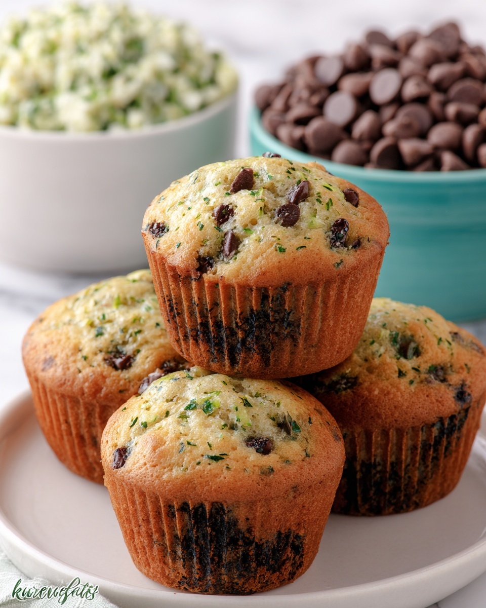 Chocolate Chip Zucchini Muffins Recipe - Recipe Image