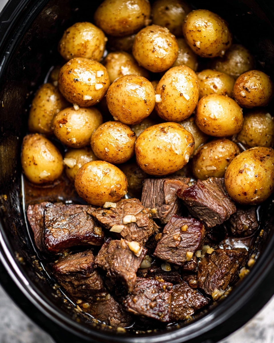 Slow Cooker Garlic Butter Beef Bites Recipe - Recipe Image