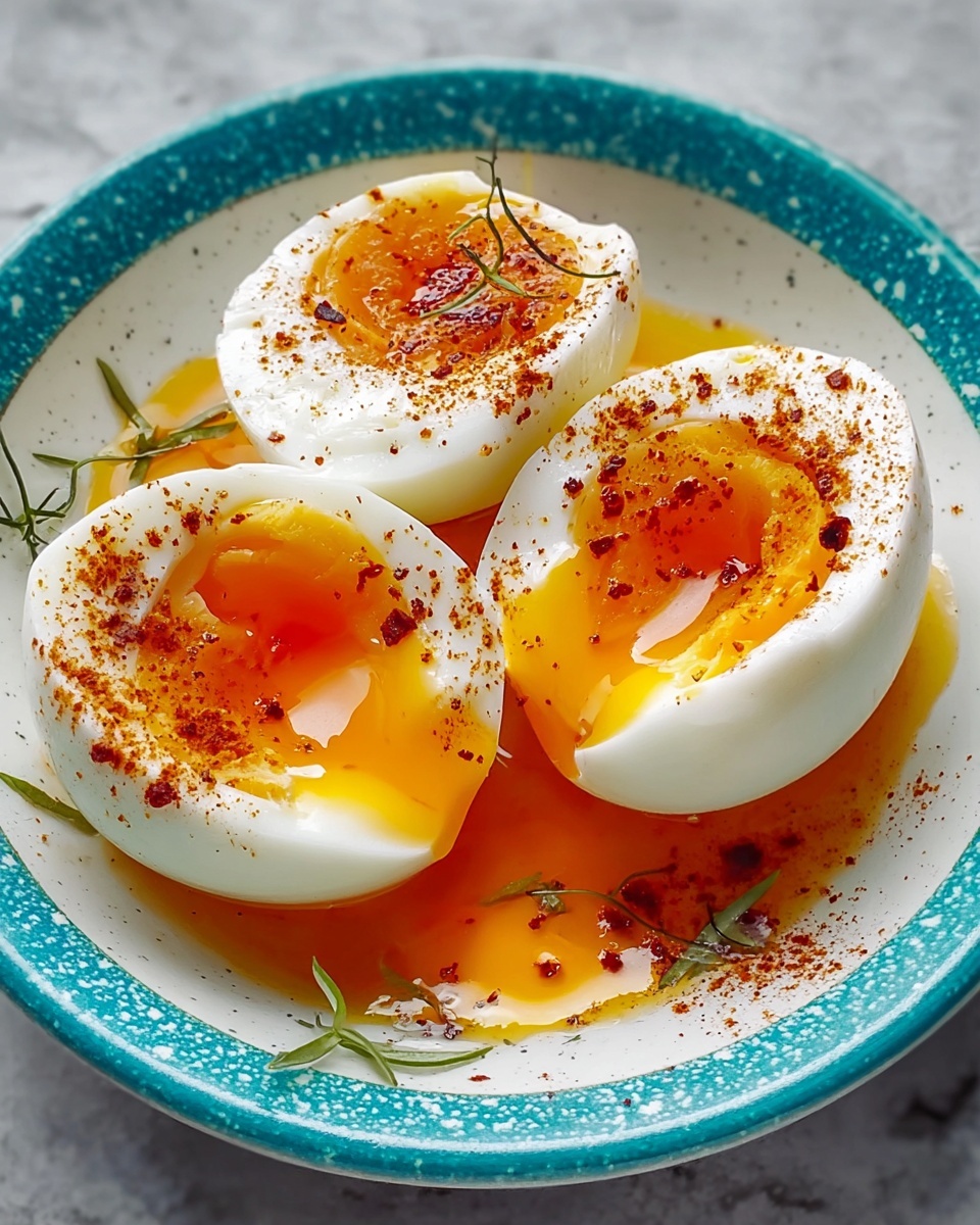 Turkish Eggs (Cilbir) with Spiced Butter and Fresh Herbs Recipe - Recipe Image