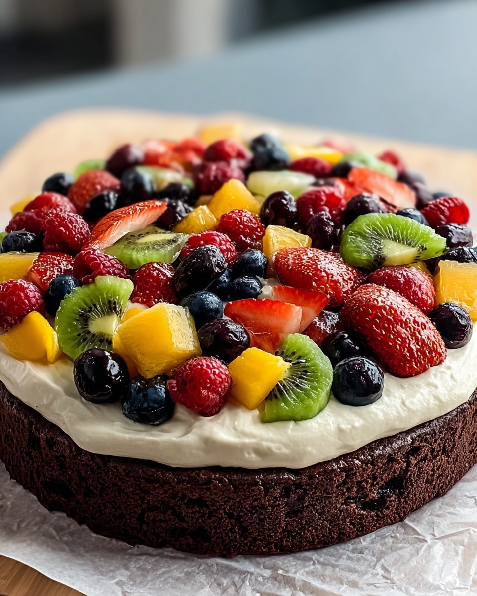 Brownie Fruit Pizza Recipe - Recipe Image