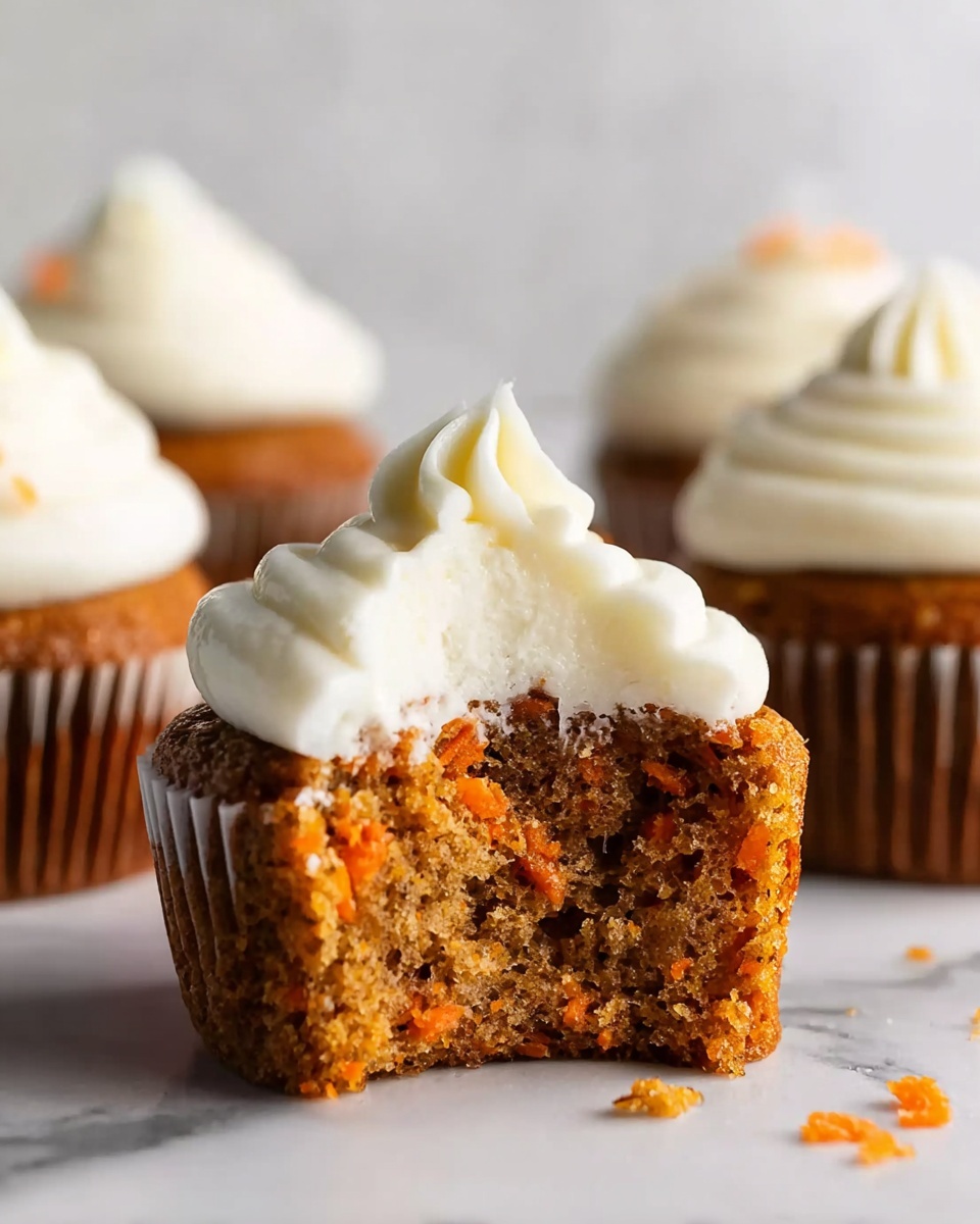 Carrot Cake Cupcakes with Cream Cheese Frosting Recipe - Recipe Image