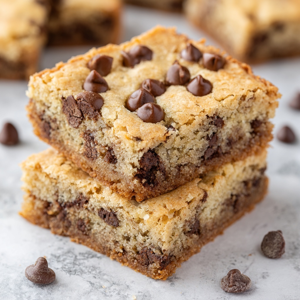 Easy Peanut Butter Chocolate Chip Bars Recipe - Recipe Image