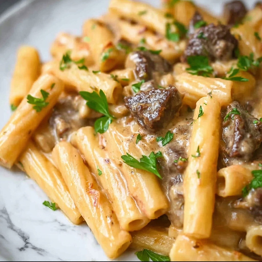 Creamy Slow Cooker Beef Pasta Recipe - Recipe Image