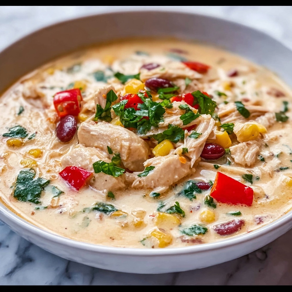 Slow Cooker Creamy Chicken Chili Recipe - Recipe Image