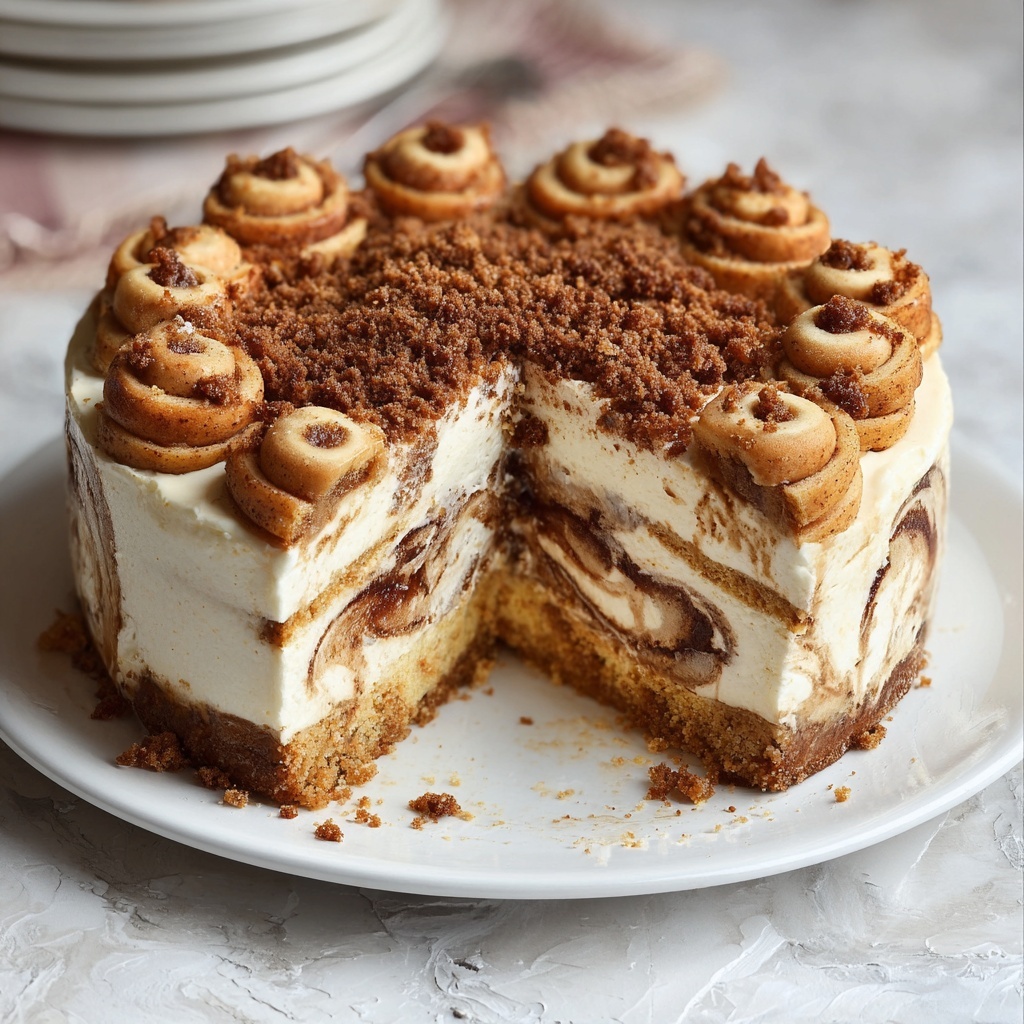 Decadent Cinnamon Roll Cheesecake Recipe - Recipe Image