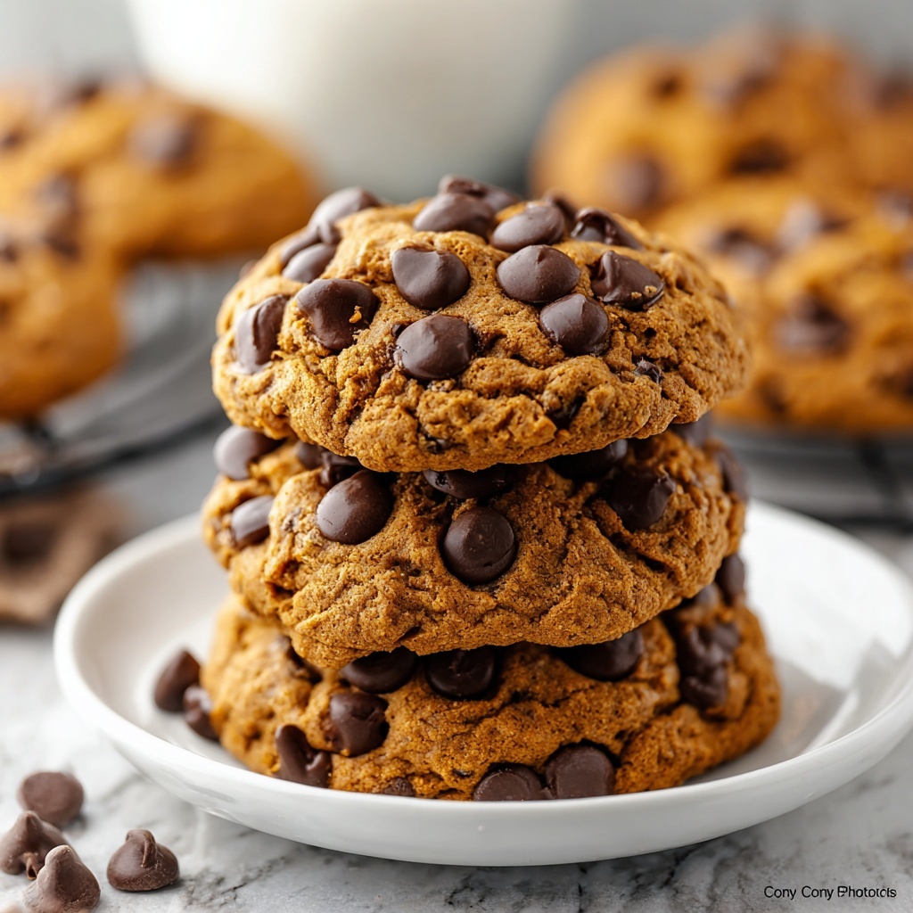 Healthy Pumpkin Chocolate Chip Cookies Recipe - Recipe Image
