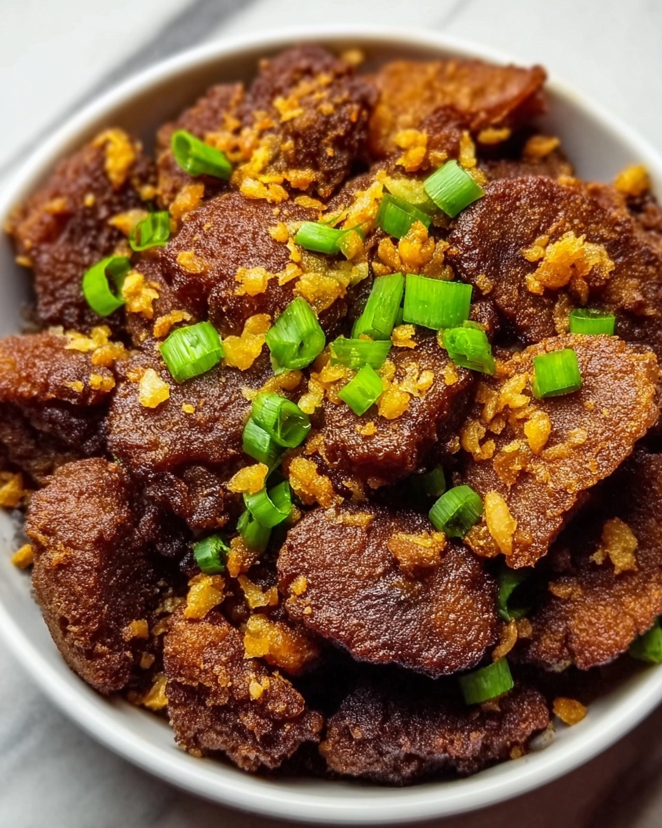 Crispy Fried Garlic Beef Recipe - Recipe Image
