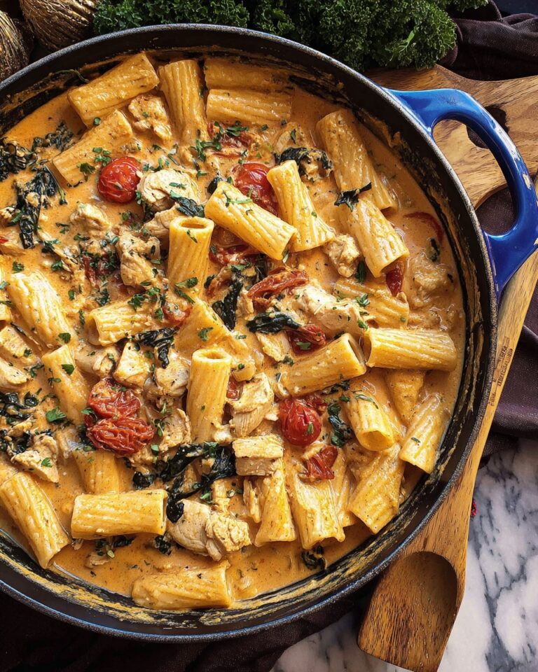 Creamy Tuscan Chicken Pasta with Sun-Dried Tomatoes and Spinach Recipe