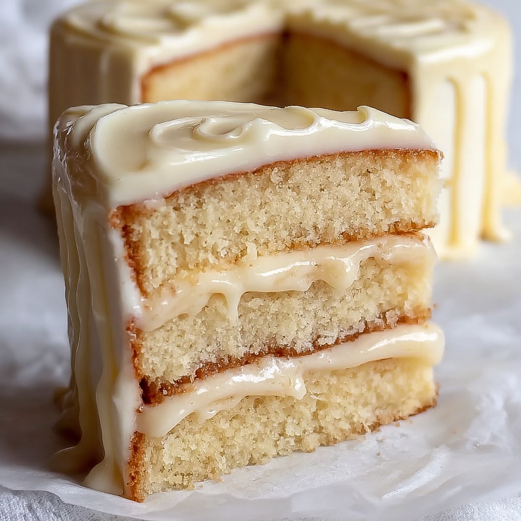 Vanilla Buttermilk Pound Cake with Cream Cheese Glaze Recipe - Recipe Image
