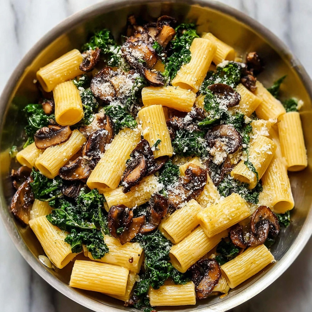 Creamy Spinach and Mushroom Pasta Recipe - Recipe Image