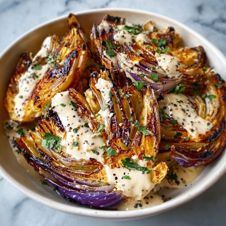 Roasted Cabbage with Creamy Yogurt Sauce Recipe