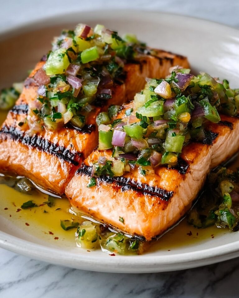 Miso Butter Salmon with Sizzled Scallion Salsa Verde Recipe