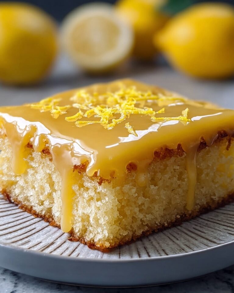 Lemon Condensed Milk Drizzle Cake Recipe