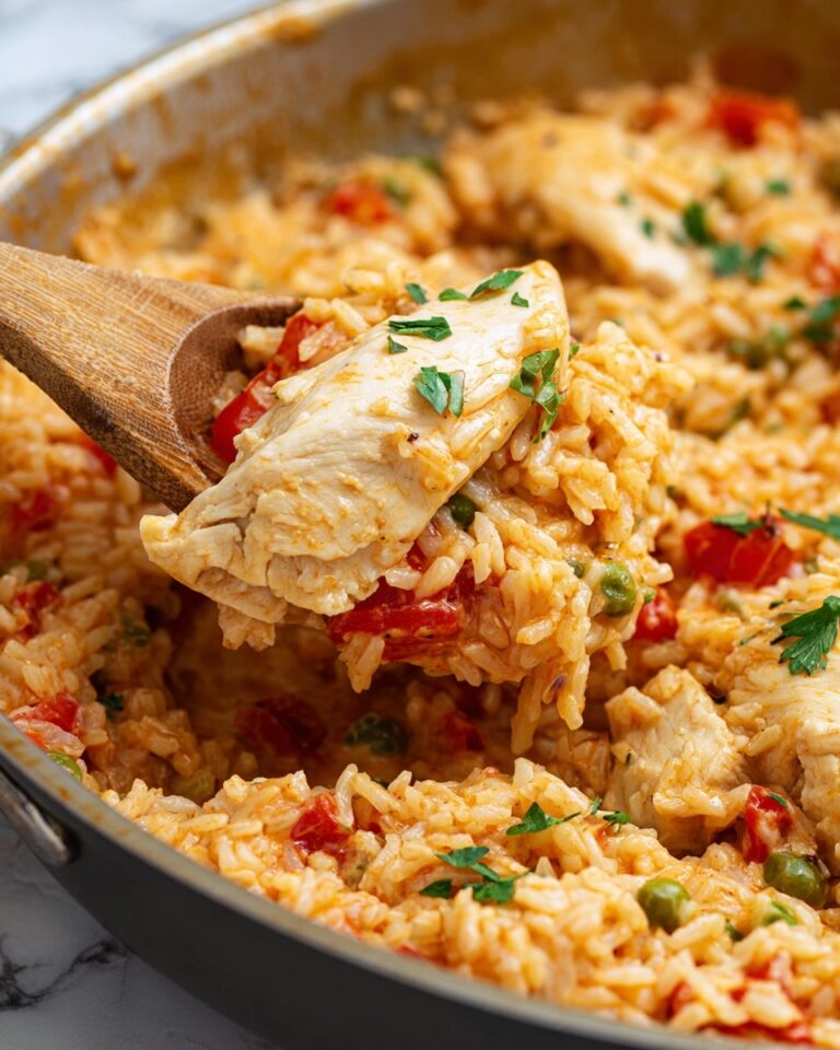 Easy One Pot Queso Chicken and Rice Recipe