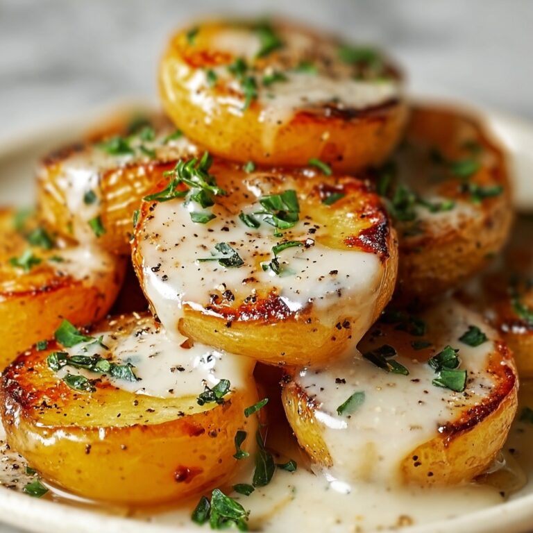 Creamy Garlic Sauce Baby Potatoes Recipe