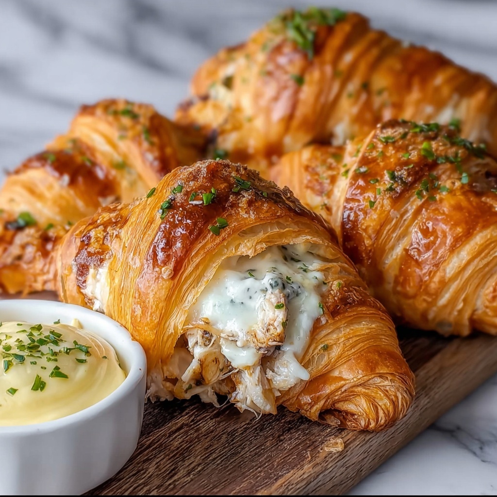 Buttery Garlic Baked Croissants with Turkey & Havarti Recipe - Recipe Image