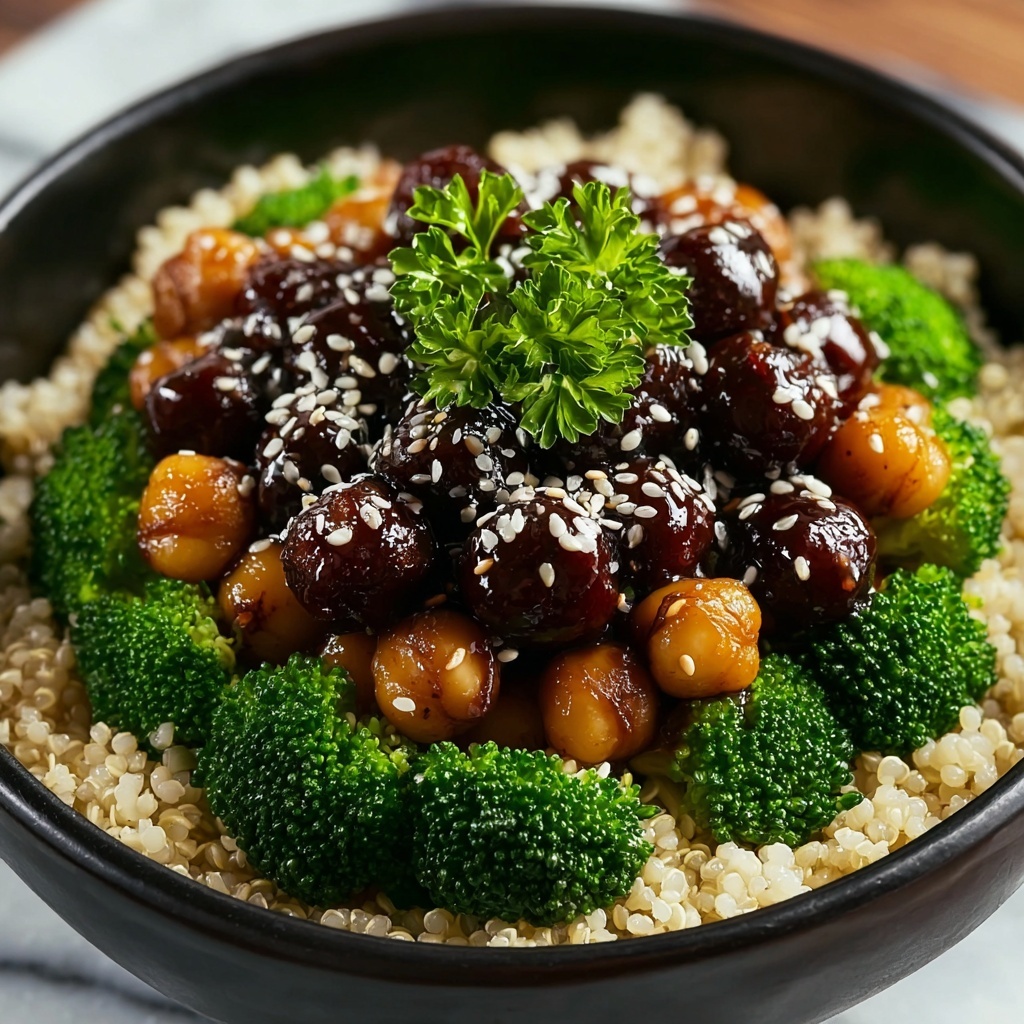 Sticky Sesame Chickpeas & Broccoli Recipe - Recipe Image