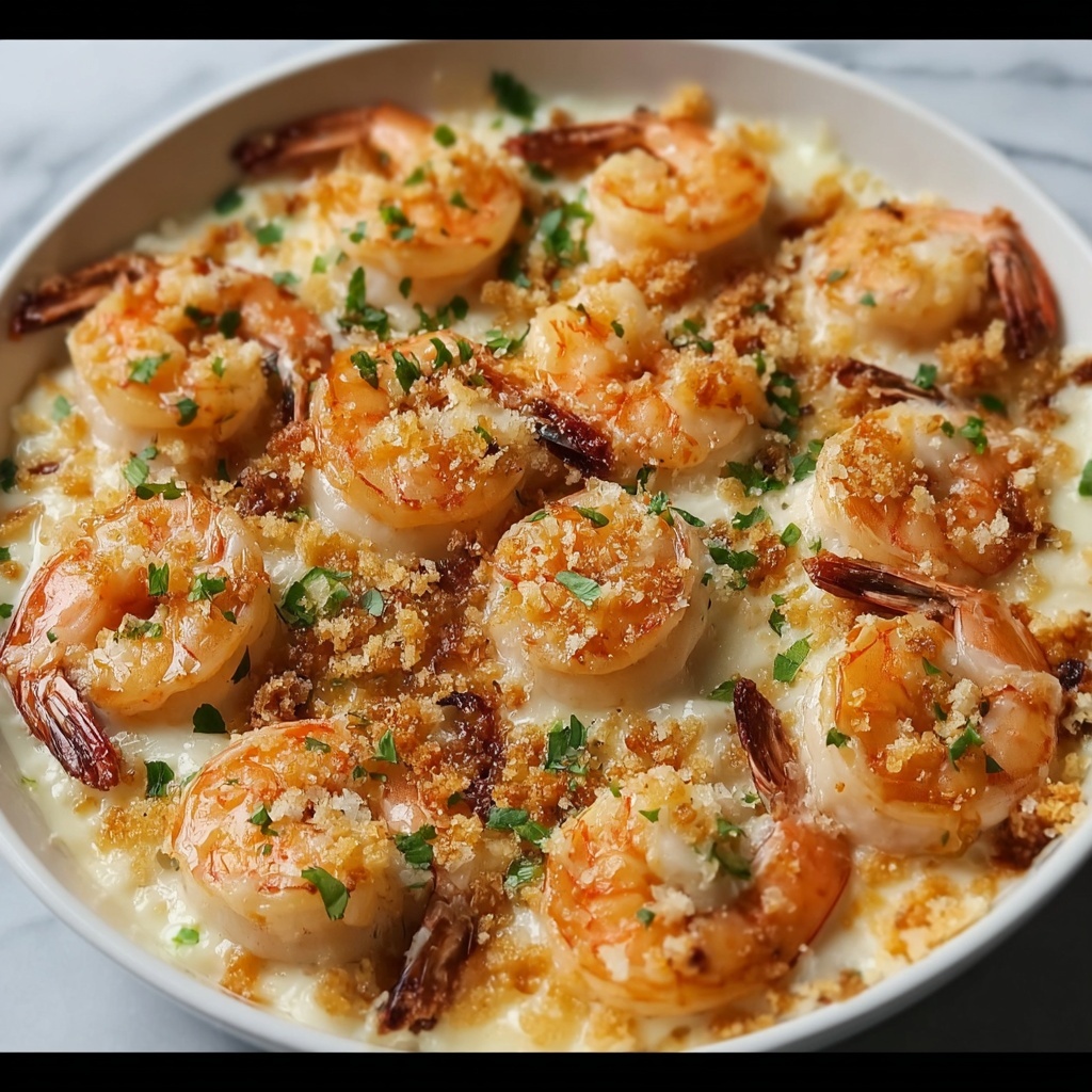 Baked Stuffed Shrimp Casserole Recipe - Recipe Image
