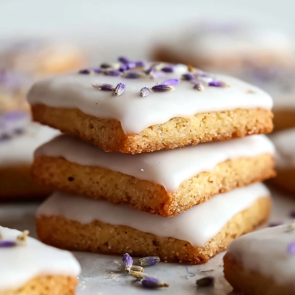 Iced Lemon Lavender Shortbread Cookies Recipe - Recipe Image