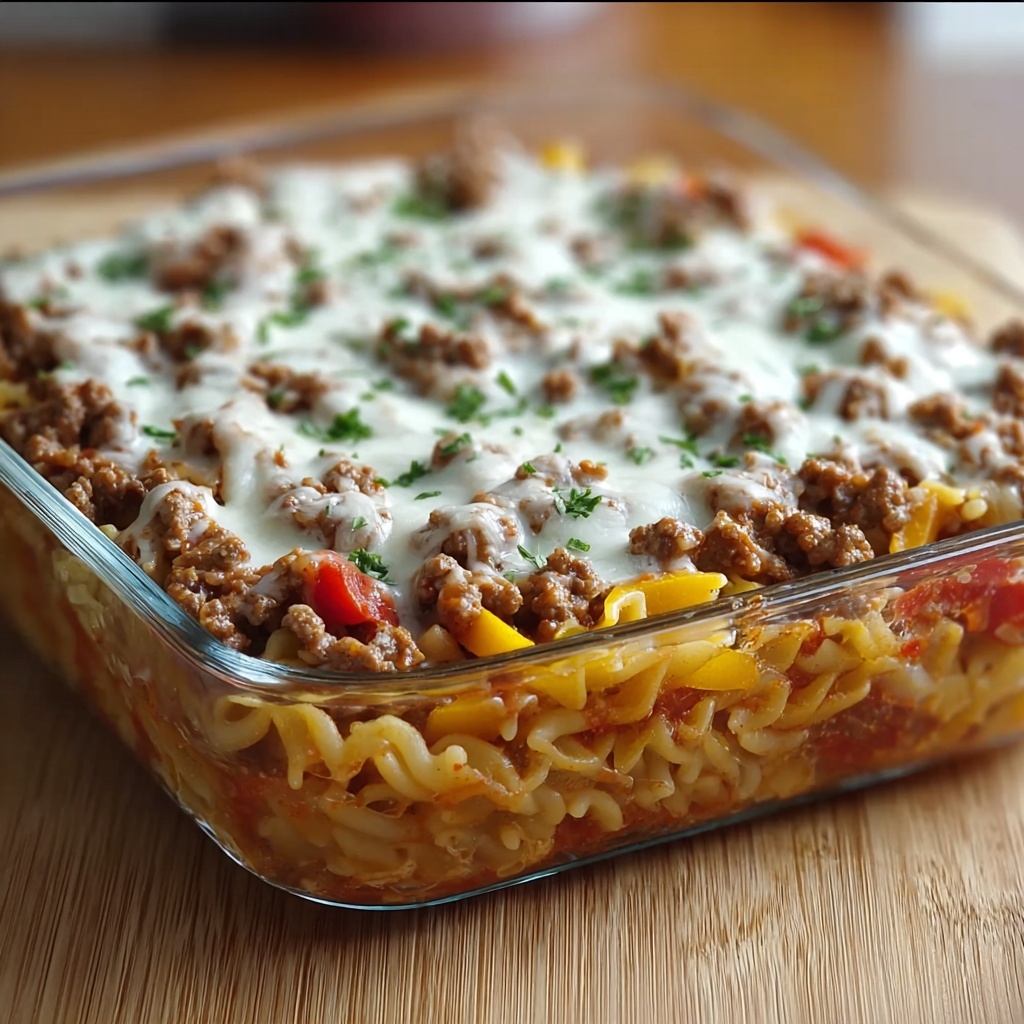 Crazy Good Ground Beef Noodle Casserole Recipe - Recipe Image