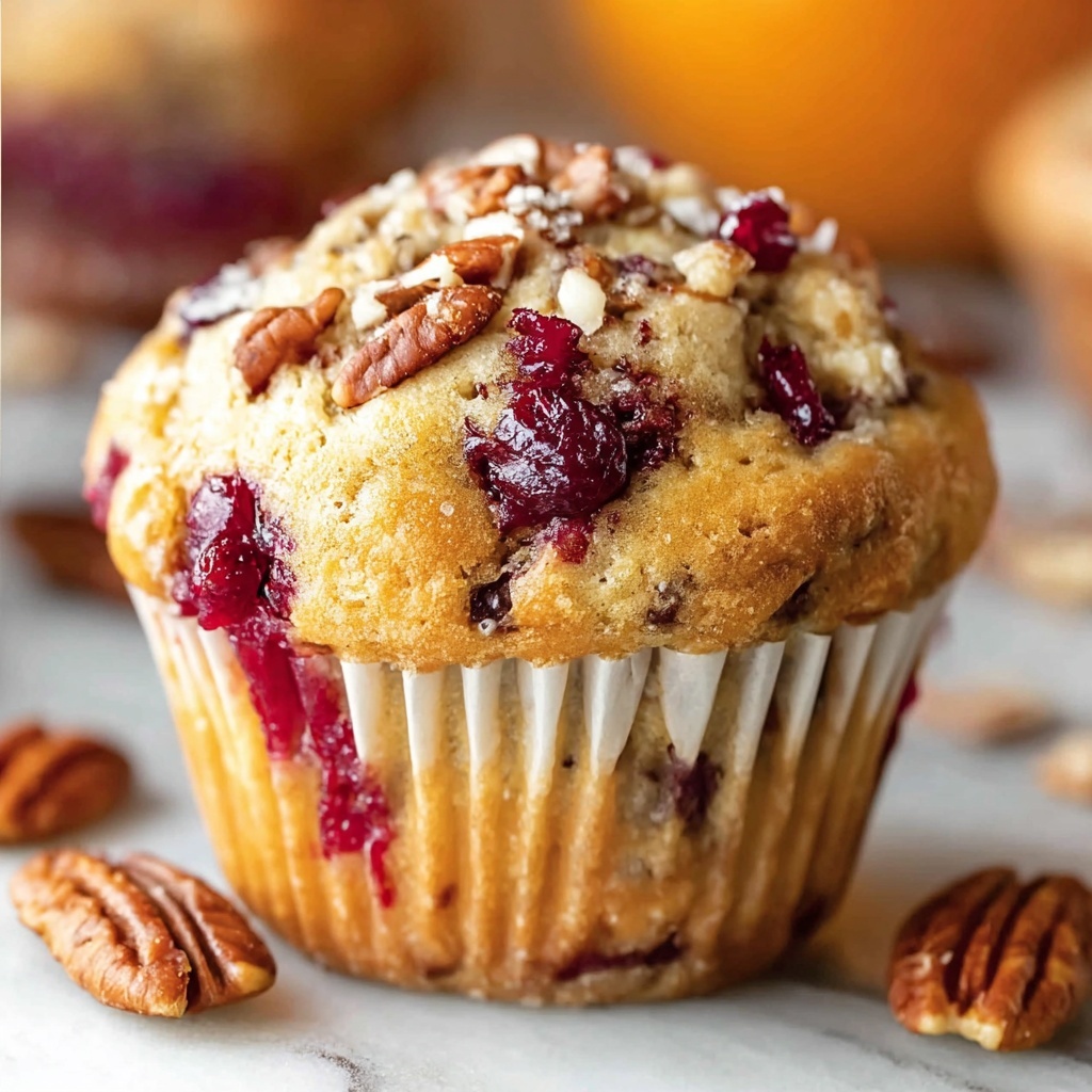 Cranberry Orange Pecan Muffins Recipe - Recipe Image