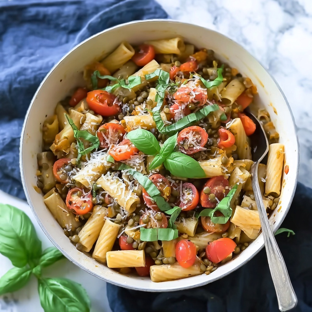 One Pot Lentil Pasta: A Quick and Nutritious Meal Recipe - Recipe Image