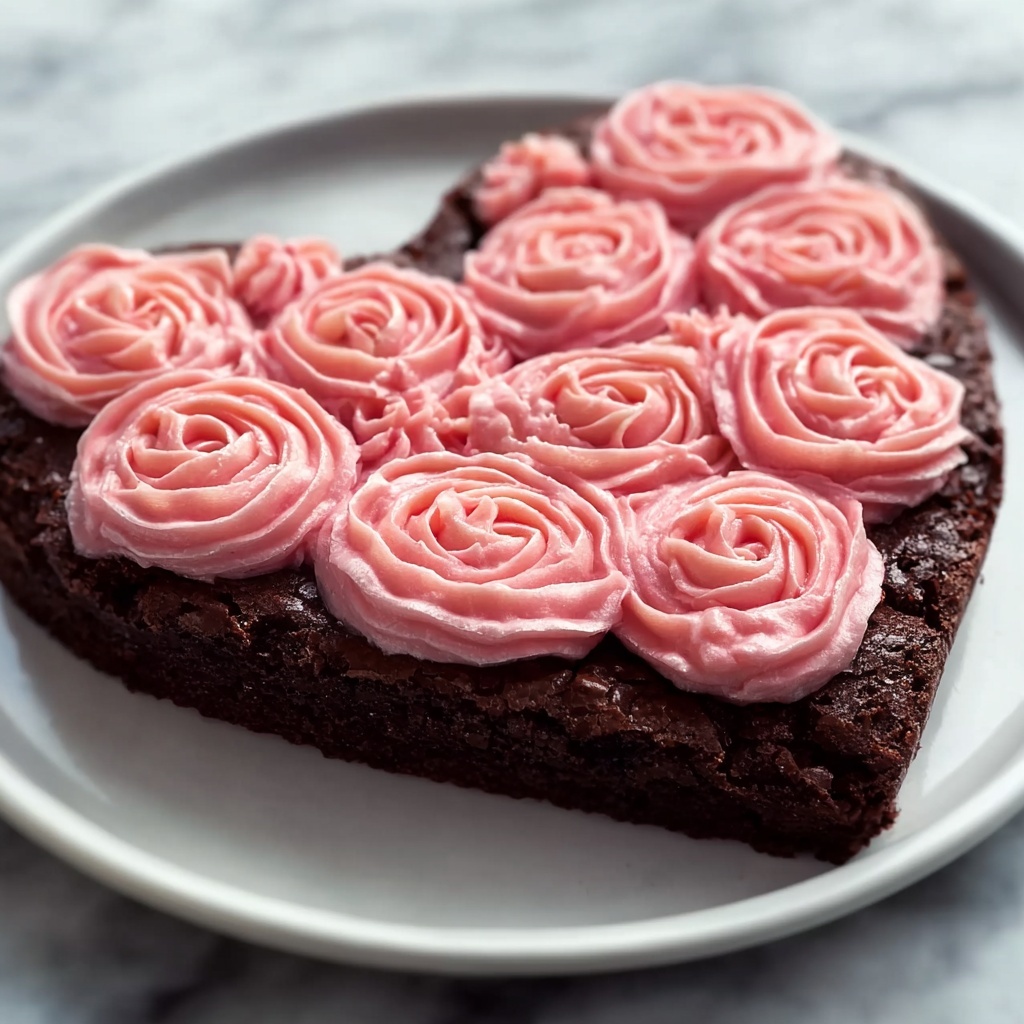 Heart Brownie Cake Recipe - Recipe Image
