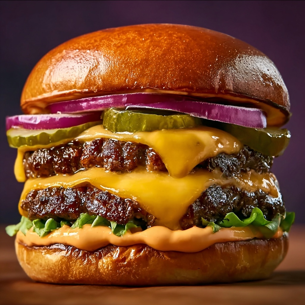 Monster Stack Cheeseburger Recipe - Recipe Image