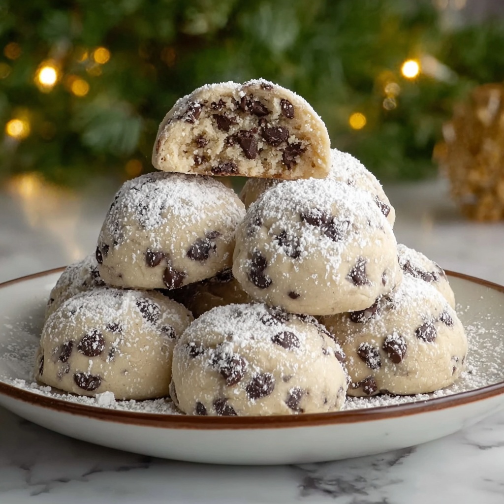 Peanut Butter Chocolate Chip Snowball Cookies Recipe - Recipe Image