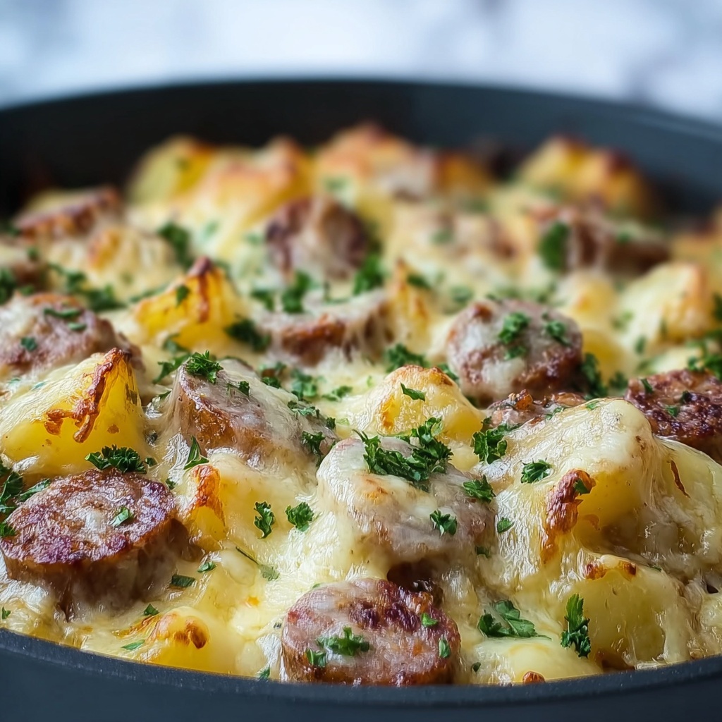 Cheese Potato and Smoked Sausage Casserole Recipe - Recipe Image