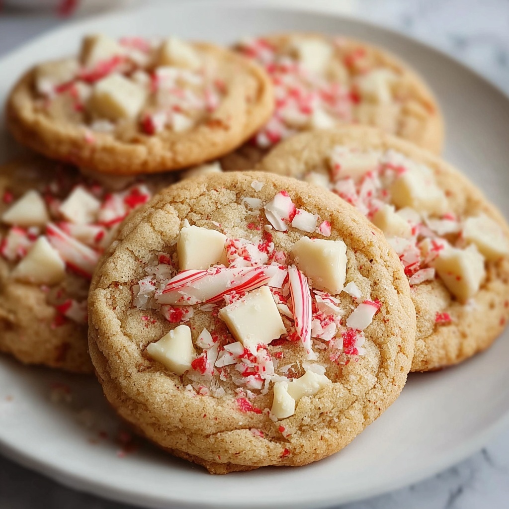 White Chocolate Peppermint Crunch Cookies Recipe - Recipe Image