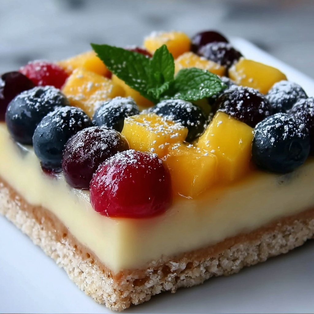 Fruit Custard Bars Recipe - Recipe Image