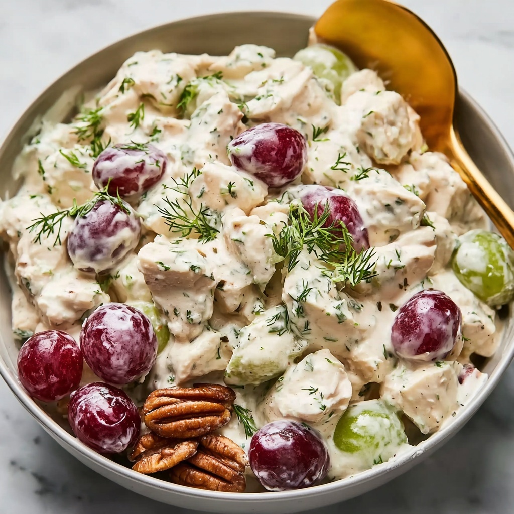Easy Chicken Salad with Grapes, Pecans, and Dill Recipe - Recipe Image