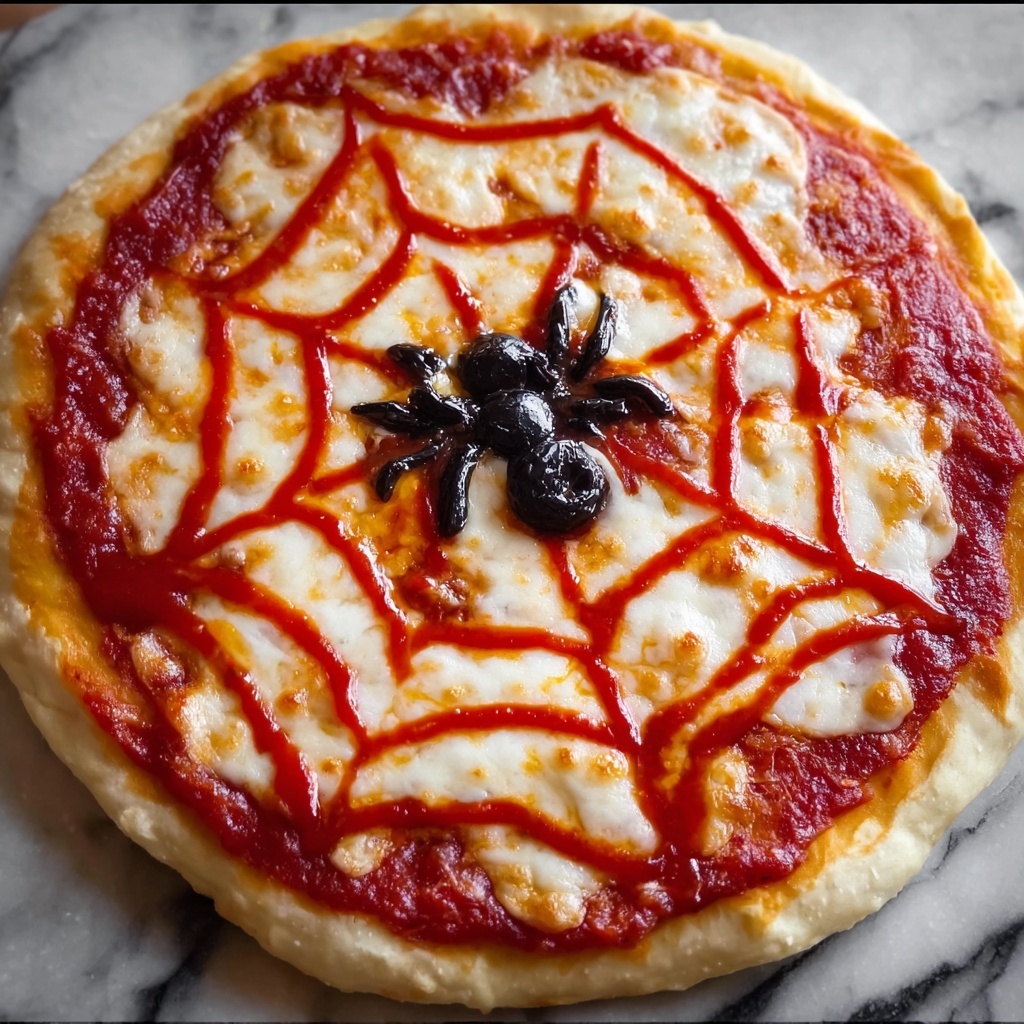 Spiderweb Pizzas Recipe - Recipe Image